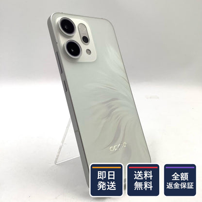 【全額返金保証】【最速発送】OPPO Reno 14 5G 256GB ホワイト mineo SIMフリー CPH2737 美品 動作確認済