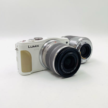 【最速発送】Panasonic デジタル一眼 LUMIX DMC-GF6W ダブルズームレンズキット ホワイト【難有】