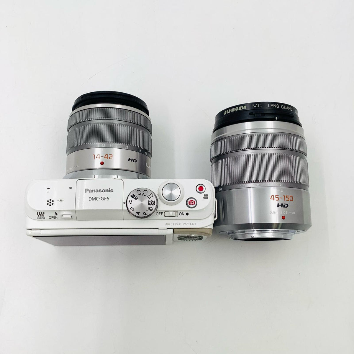 【最速発送】Panasonic デジタル一眼 LUMIX DMC-GF6W ダブルズームレンズキット ホワイト【難有】