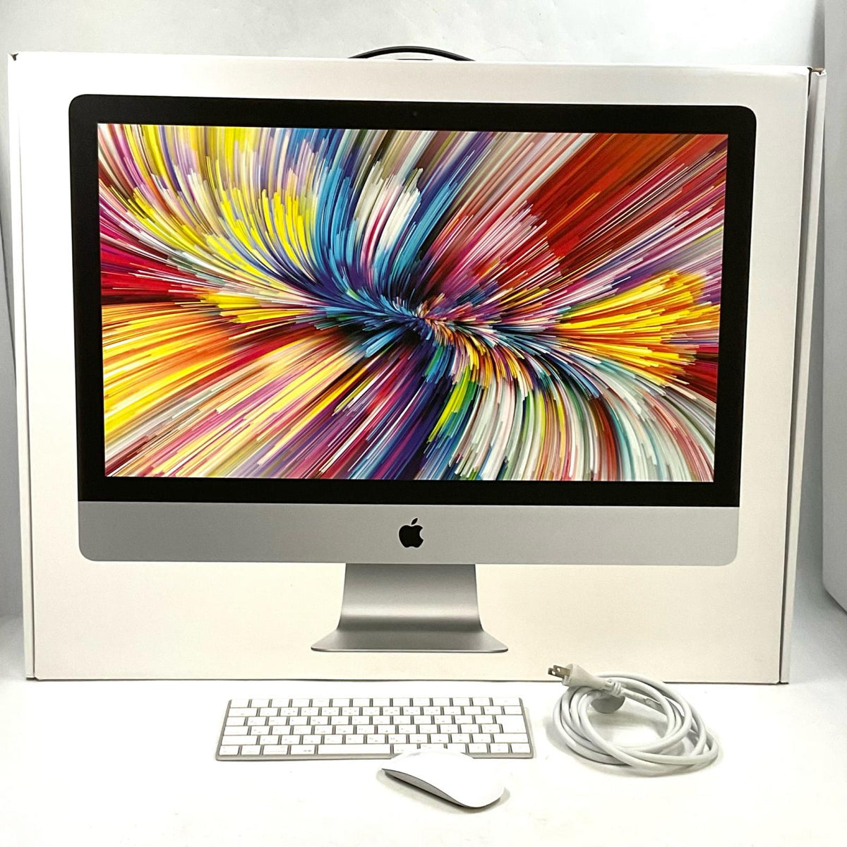 【全額返金保証】【最速発送】Apple iMac 27インチ 6コア intel core i5 16GB フュージョンドライブ 1TB シルバー 美品 動作確認済