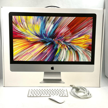 【全額返金保証】【最速発送】Apple iMac 27インチ 6コア intel core i5 16GB フュージョンドライブ 1TB シルバー 美品 動作確認済