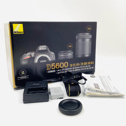 【全額返金保証】【最速発送】Nikon デジタル一眼 D5600 ボディ ブラック 美品 動作確認済