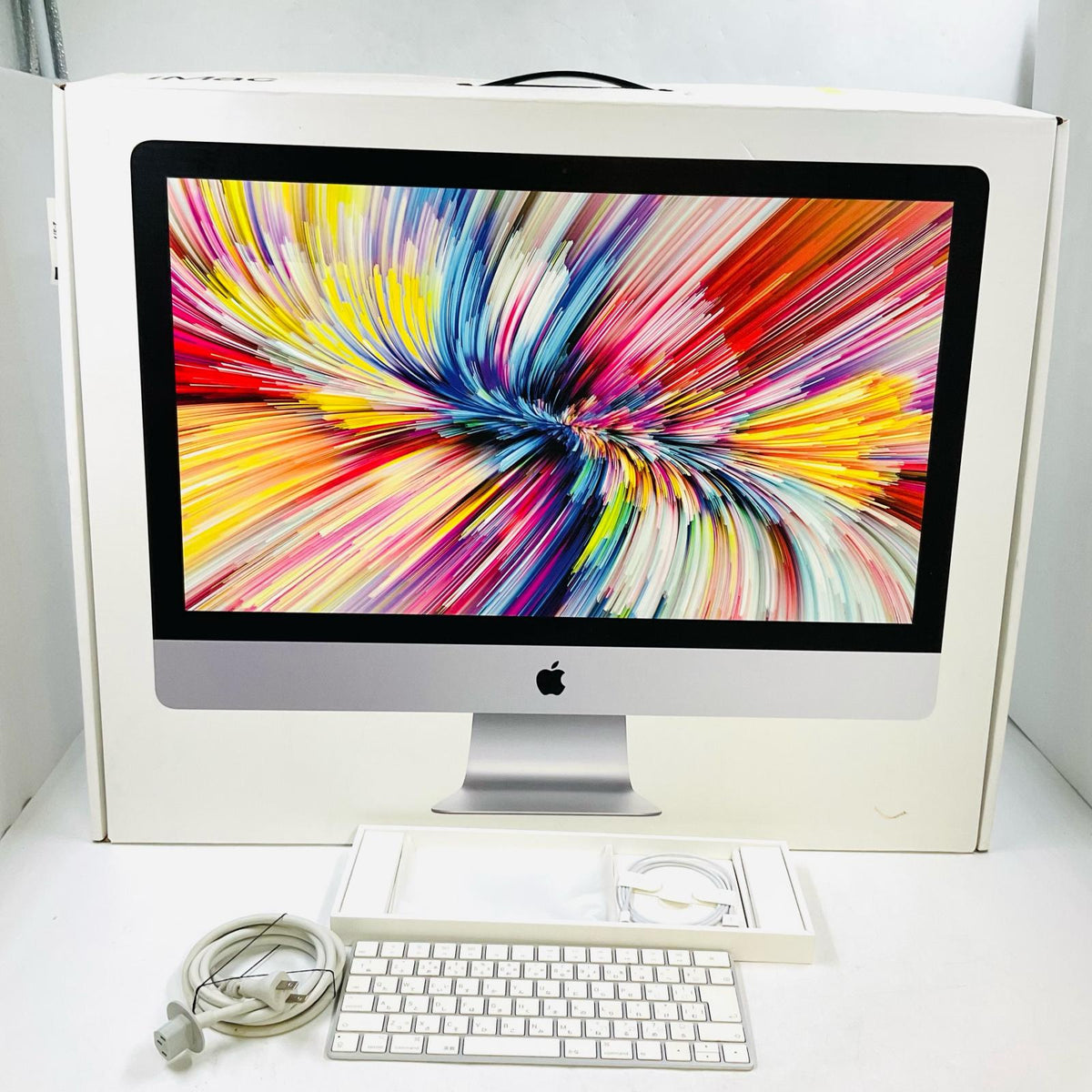 【全額返金保証】【最速発送】Apple iMac 27インチ クアッドコア intel core i5 8GB フュージョンドライブ 1TB シルバー 動作確認済