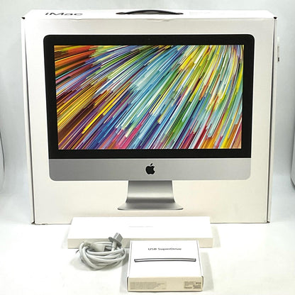 【全額返金保証】【最速発送】Apple iMac 21.5インチ クアッドコア intel core i3 8GB HDD 1TB シルバー 美品 動作確認済