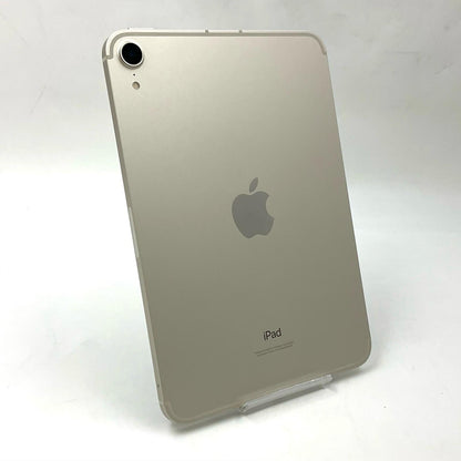 【全額返金保証】【最速発送】Apple iPad mini 8.3インチ 第6世代 64GB スターライト WiFi+Cellular au 白ロム 美品 動作確認済