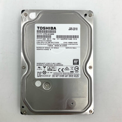 【全額返金保証】【最速発送】TOSHIBA 500.1 GB DT01ACA050 美品 動作確認済