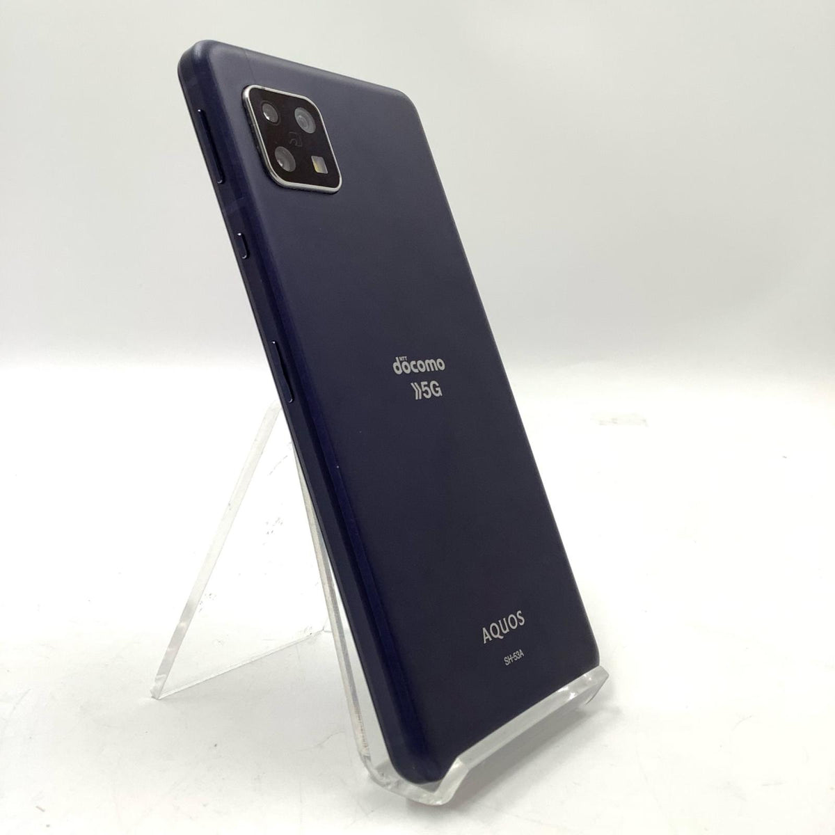 【全額返金保証】【最速発送】SHARP AQUOS sense5G 64GB ダークネイビー docomo SIMフリー SH-53A 白ロム 動作確認済