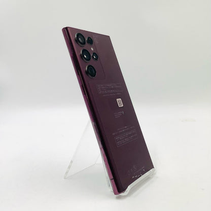 【最速発送】SAMSUNG Galaxy S22 Ultra 5G 256GB バーガンディ au SIMフリー SCG14 白ロム【難有】