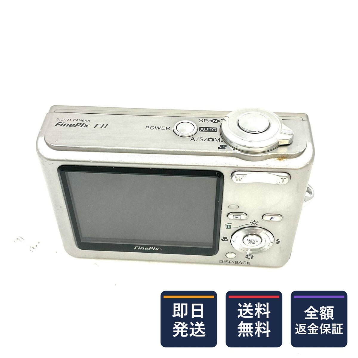 【全額返金保証】【最速発送】FUJIFILM コンパクトデジタルカメラ FinePix F11 シルバー 動作確認済