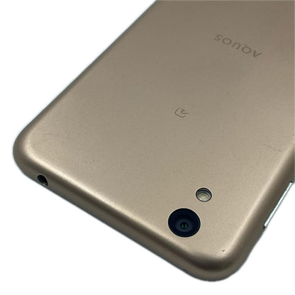 【最速発送】SHARP AQUOS sense lite 32GB ゴールド SH-M05 白ロム【難有】