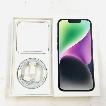 【全額返金保証】【最速発送】Apple iPhone iPhone 14 128GB ミッドナイト Softbank SIMフリー 白ロム 美品 動作確認済 86%