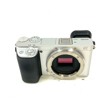 【全額返金保証】【最速発送】Sony デジタル一眼 α6400 ボディ シルバー 美品 動作確認済
