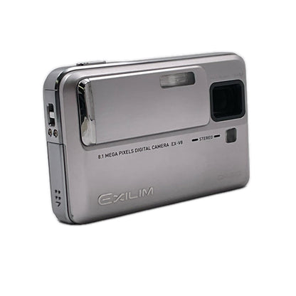 【全額返金保証】【最速発送】CASIO コンパクトデジタルカメラ EXILIM EX-V8 シルバー 動作確認済