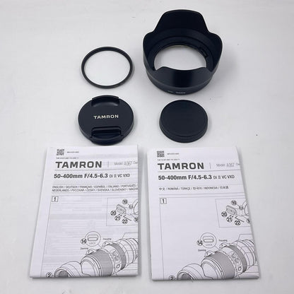 【全額返金保証】【最速発送】TAMRON 50-400mm F/4.5-6.3 Di III VC VXD (Model A067) 動作確認済