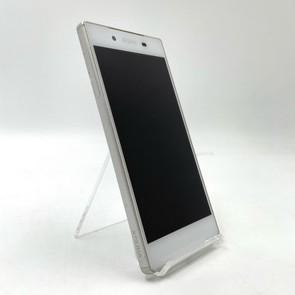 【全額返金保証】【最速発送】Sony Xperia Z5 32GB シルバー au SOV32 白ロム 動作確認済