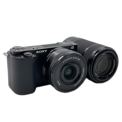 【全額返金保証】【最速発送】Sony デジタル一眼 VLOGCAM ZV-E10Y ダブルズームレンズキット ブラック 超美品 動作確認済