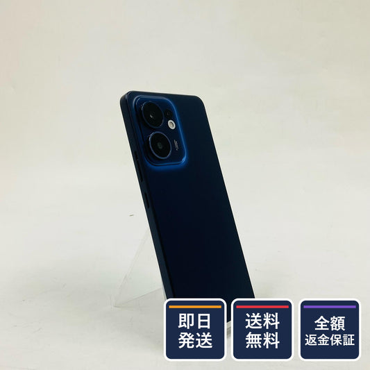 【全額返金保証】【最速発送】 OPPO Reno13 A 128GB ブルー系 au OPG05 白ロム 動作確認済