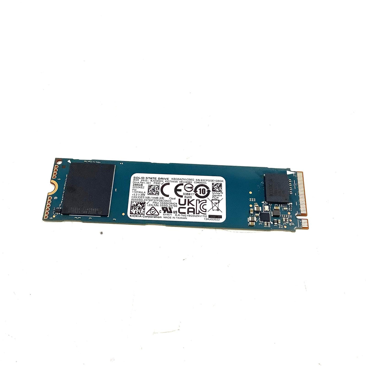 【全額返金保証】【最速発送】KIOXIA ストレージ 256GB KBG5AZNV256G LA 美品 動作確認済