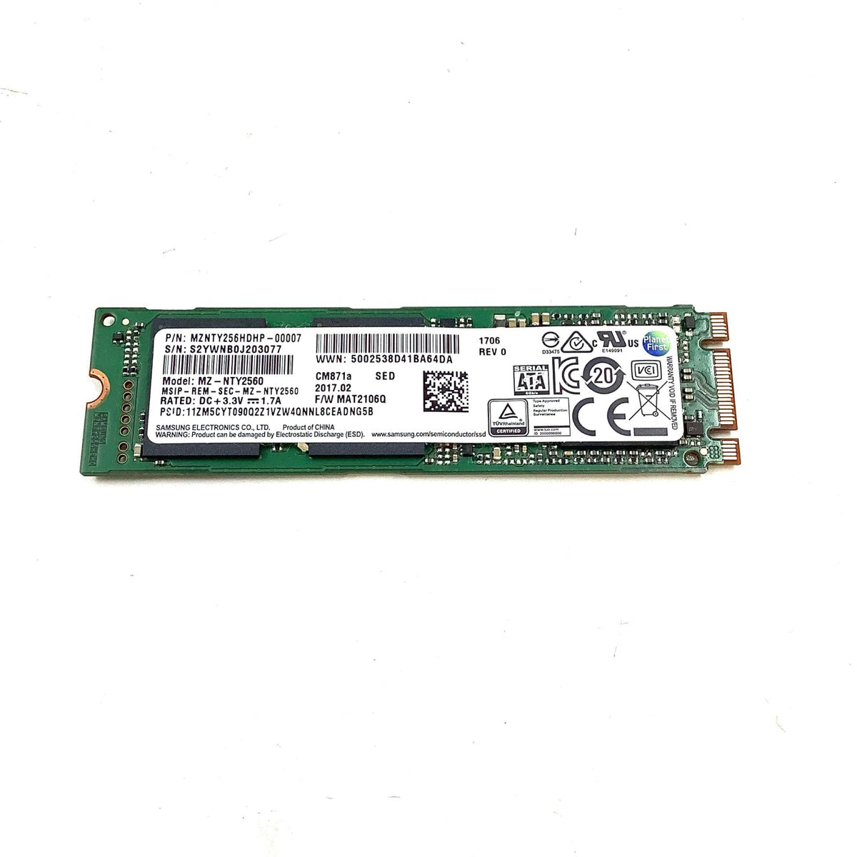 【全額返金保証】【最速発送】SAMSUNG ストレージ 256GB MZNTY256HDHP-00007 美品 動作確認済