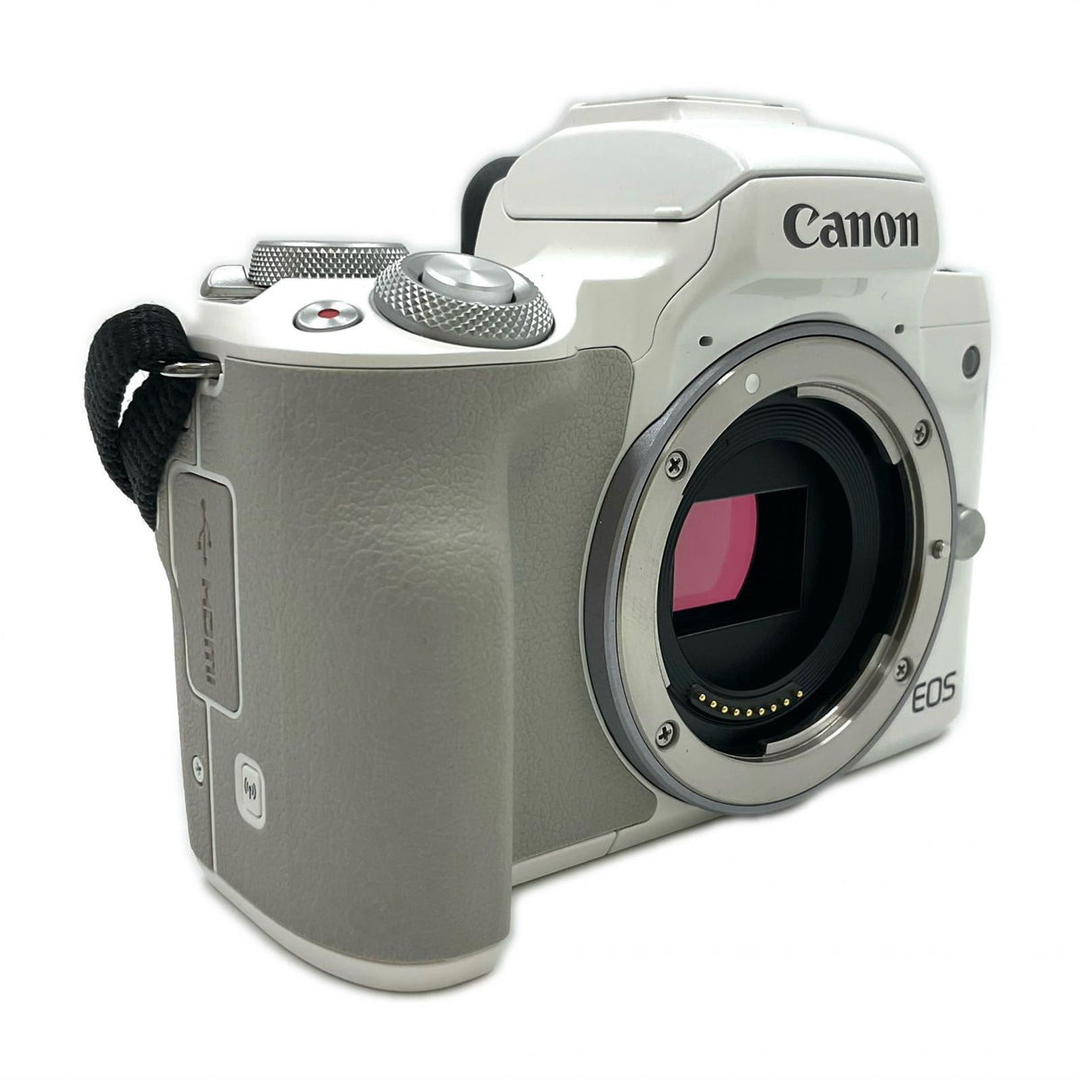【全額返金保証】【最速発送】Canon デジタル一眼 EOS Kiss M ボディ ホワイト 美品 動作確認済