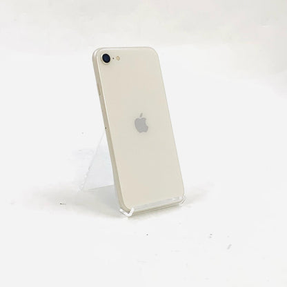 【全額返金保証】【最速発送】Apple iPhone iPhone SE（第3世代） 64GB スターライト au SIMフリー 白ロム 美品 動作確認済 85%