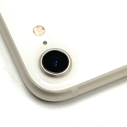 【全額返金保証】【最速発送】Apple iPhone iPhone SE（第3世代） 64GB スターライト au SIMフリー 白ロム 美品 動作確認済 85%