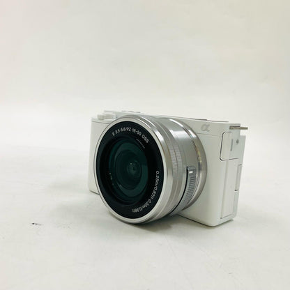 【全額返金保証】【最速発送】Sony デジタル一眼 VLOGCAM ZV-E10K パワーズームレンズキット ホワイト 美品 動作確認済
