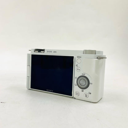 【全額返金保証】【最速発送】Sony デジタル一眼 VLOGCAM ZV-E10K パワーズームレンズキット ホワイト 美品 動作確認済