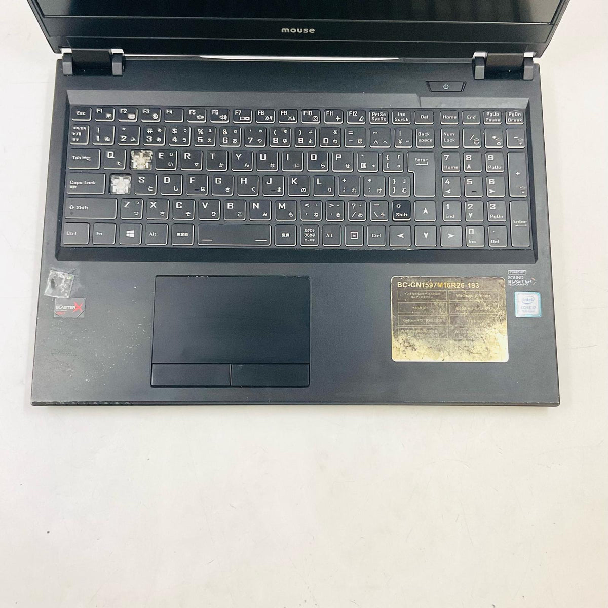 【最速発送】MouseComputer BG-GN159716R26-193 i7-9750H 16GB SSD 512GB【難有】