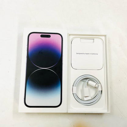 【全額返金保証】【最速発送】Apple iPhone iPhone 14 Pro 128GB ディープパープル docomo SIMフリー 白ロム 動作確認済 84%