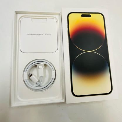 【全額返金保証】【最速発送】Apple iPhone iPhone 14 Pro Max 256GB ゴールド SIMフリー 白ロム 動作確認済 77%