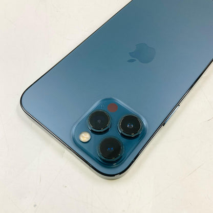 【最速発送】Apple iPhone iPhone 12 Pro Max 256GB パシフィックブルー Softbank SIMフリー 白ロム【難有】 78%