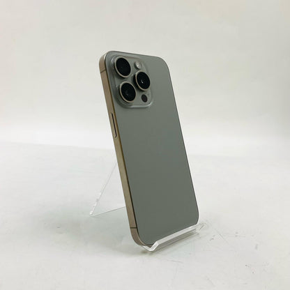 【全額返金保証】【最速発送】Apple iPhone iPhone 15 Pro 128GB ナチュラルチタニウム SIMフリー 白ロム 美品 動作確認済 85%