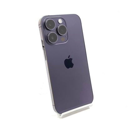 【全額返金保証】【最速発送】Apple iPhone iPhone 14 Pro 128GB ディープパープル docomo SIMフリー 白ロム 動作確認済 85%