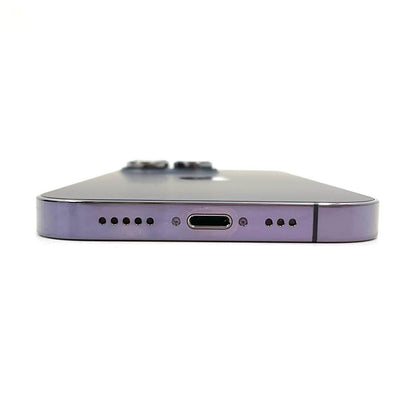 【全額返金保証】【最速発送】Apple iPhone iPhone 14 Pro 128GB ディープパープル docomo SIMフリー 白ロム 動作確認済 85%