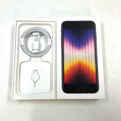 【最速発送】Apple iPhone iPhone SE (3rd generation) 128GB ミッドナイト docomo SIMフリー 白ロム【難有】 86%