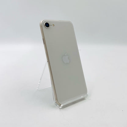 【全額返金保証】【最速発送】Apple iPhone iPhone SE (3rd generation) 128GB スターライト docomo SIMフリー 白ロム 動作確認済 82%
