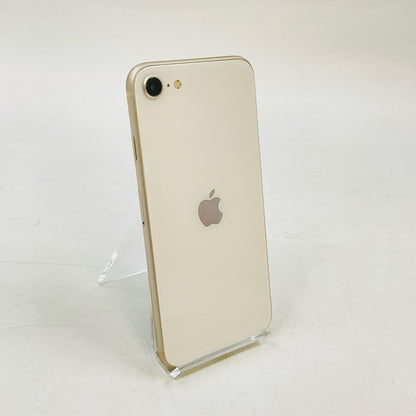 【全額返金保証】【最速発送】Apple iPhone iPhone SE (3rd generation) 128GB スターライト SIMフリー 白ロム 動作確認済 76%