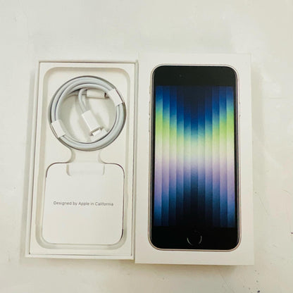 【全額返金保証】【最速発送】Apple iPhone iPhone SE (3rd generation) 128GB スターライト SIMフリー 白ロム 動作確認済 76%