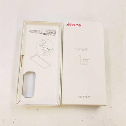 【全額返金保証】【最速発送】Sony Xperia 1IV 256GB ホワイト docomo SIMフリー SO-51C 白ロム 動作確認済