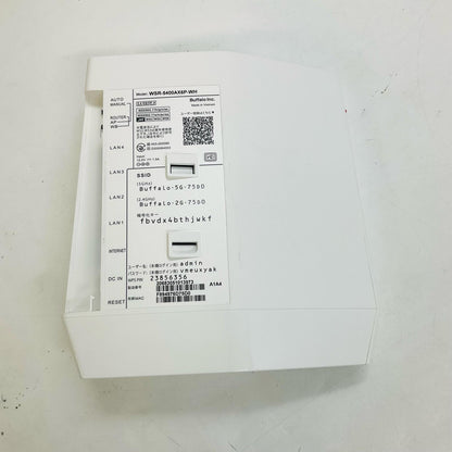 【全額返金保証】【最速発送】BUFFALO Wi-Fi 6 Wi-Fiルーター WSR-5400AX6P-WH 美品 動作確認済