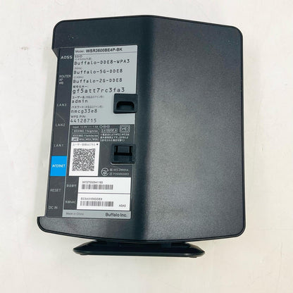 【全額返金保証】【最速発送】BUFFALO Wi-Fi 7 Wi-Fiルーター WSR3600BE4P-BK 美品 動作確認済