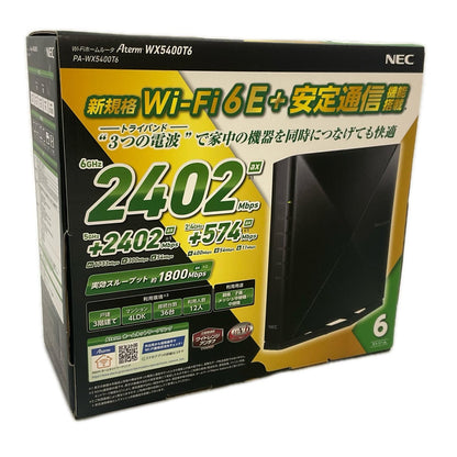 【全額返金保証】【最速発送】NEC Wi-Fiホームルーター Aterm WX5400T6 動作確認済