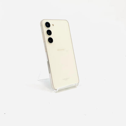 【全額返金保証】【最速発送】SAMSUNG Galaxy S23 256GB cream(W) docomo SIMフリー SC-51D 白ロム 美品 動作確認済
