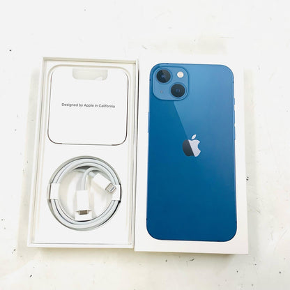 【全額返金保証】【最速発送】Apple iPhone iPhone 13 256GB ブルー docomo SIMフリー 白ロム 美品 動作確認済 90%