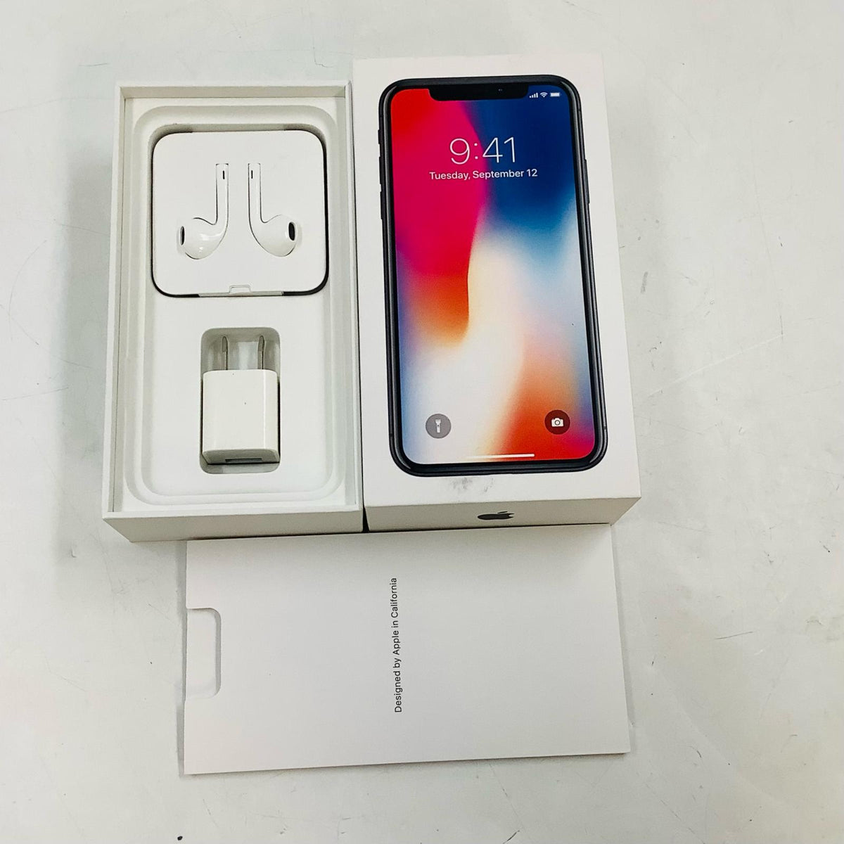 【最速発送】Apple iPhone iPhone X 64GB スペースグレイ au SIMフリー 白ロム【難有】 70%