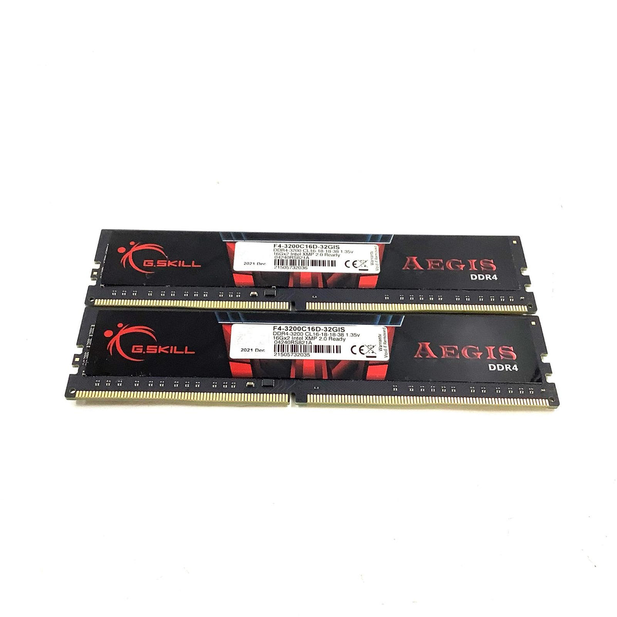 【全額返金保証】【最速発送】G.Skill メモリ DDR4 PC4-25600 16GB 2枚組 合計32GB F4-3200C16D-32GIS 美品 動作確認済