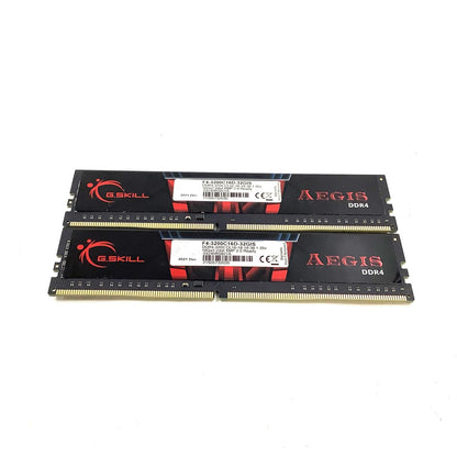 【全額返金保証】【最速発送】G.Skill メモリ DDR4 PC4-25600 16GB 2枚組 合計32GB F4-3200C16D-32GIS 美品 動作確認済