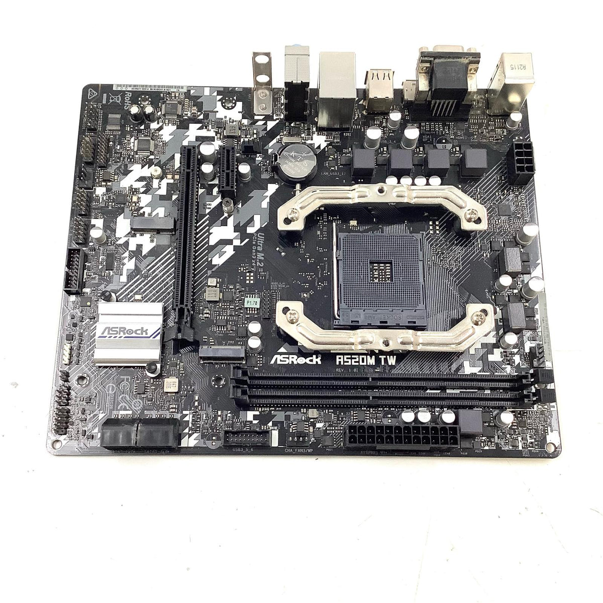 【全額返金保証】【最速発送】ASRock マザーボード MicroATX SocketAM4 AsRock A520M TW 美品 動作確認済