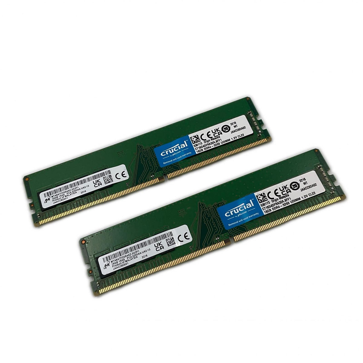 【全額返金保証】【最速発送】crucial 16GB DDR4-3200 x2枚 CT16G4DFRA32A.8FF1 美品 動作確認済